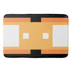 Alfombrilla De Baño Naranja mínimo amarillo blanco negro
