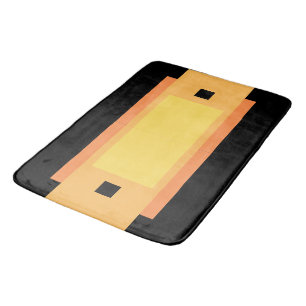 Alfombrilla De Baño Naranja mínimo amarillo negro