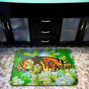 Alfombrilla De Baño Naranja Monarca Mariposa Foto Moderna Simple Negri