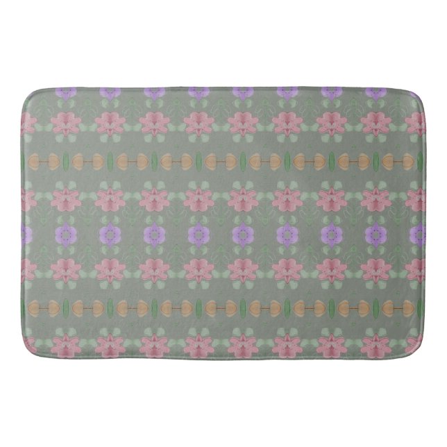 Alfombrilla De Baño Naranja morado y rosa (Anverso)