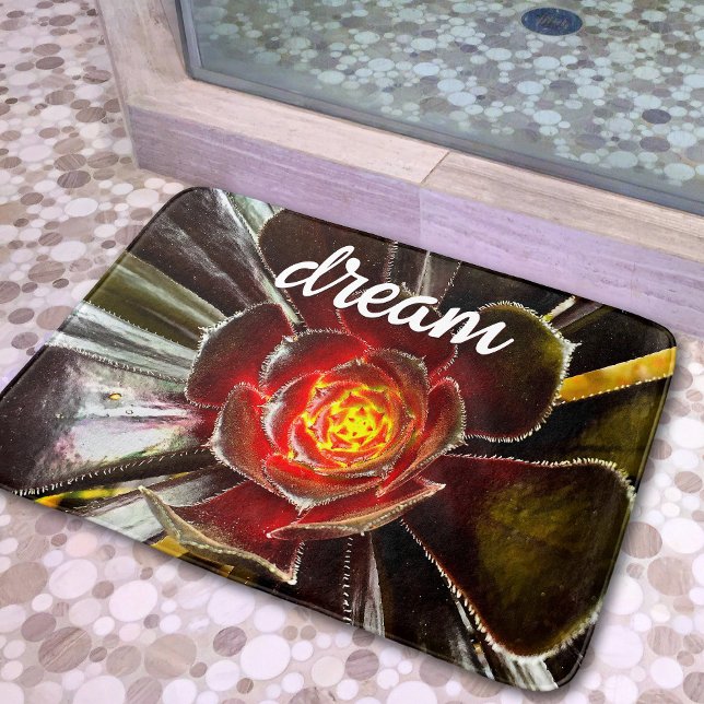 Alfombrilla De Baño Naranja negro Cactus sueño de la fotografía de pri (Subido por el creador)