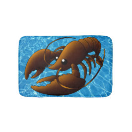 Alfombrilla De Baño Naranja Personalizado Cute Lobster