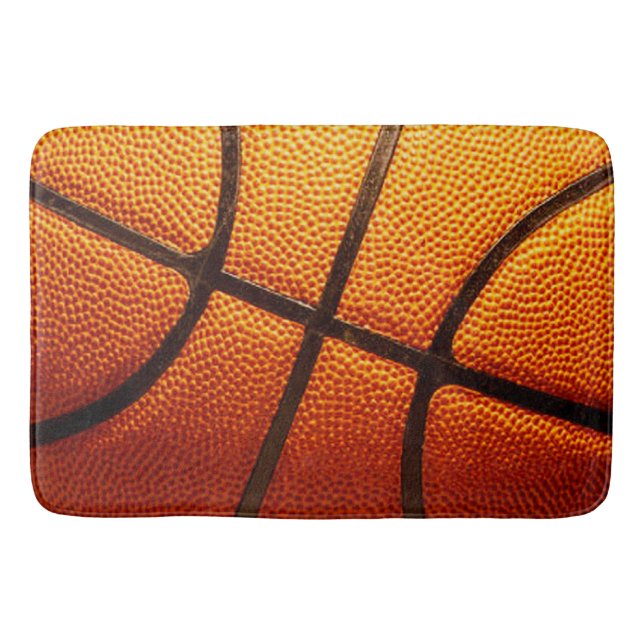 Alfombrilla De Baño Naranja Pimply Baloncesto, Mat de Baño de Espuma d (Anverso)