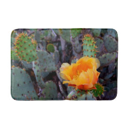 Alfombrilla De Baño Naranja Pricky Pear Opuntia Cactus Flower Photo