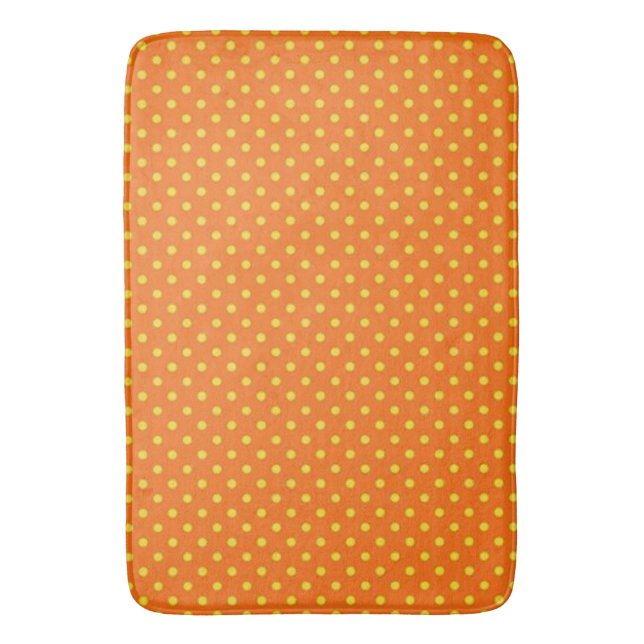 Alfombrilla De Baño naranja/puntos de polka/Yel/LG (Frente vertical)