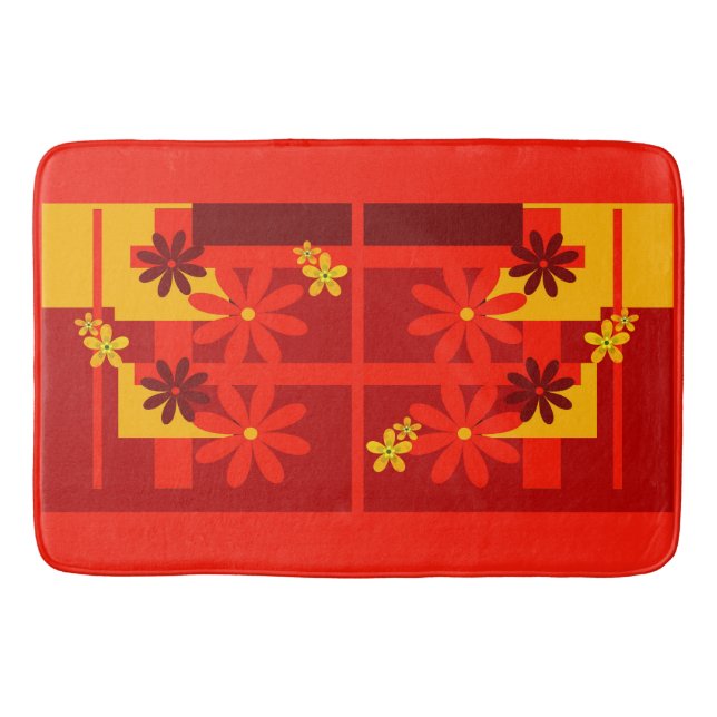 Alfombrilla De Baño Naranja retro de los años 1970 (Anverso)