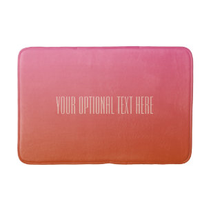 Alfombrilla De Baño Naranja rosa Gradiente personalizado de texto este