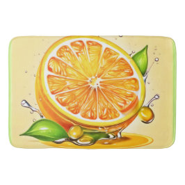 Alfombrilla De Baño Naranja Slice Splash
