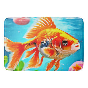 Alfombrilla De Baño Naranja White Goldfish
