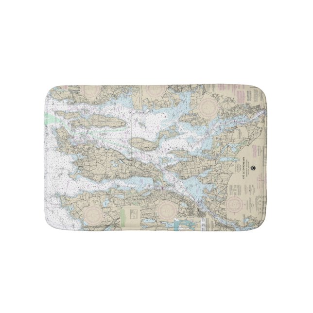 Alfombrilla De Baño Narragansett Bay Nautical Chart 13221 (Anverso)