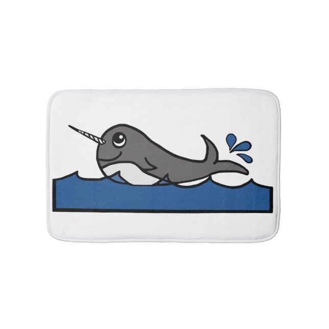 Alfombrilla De Baño Narwhal Splash (Anverso)