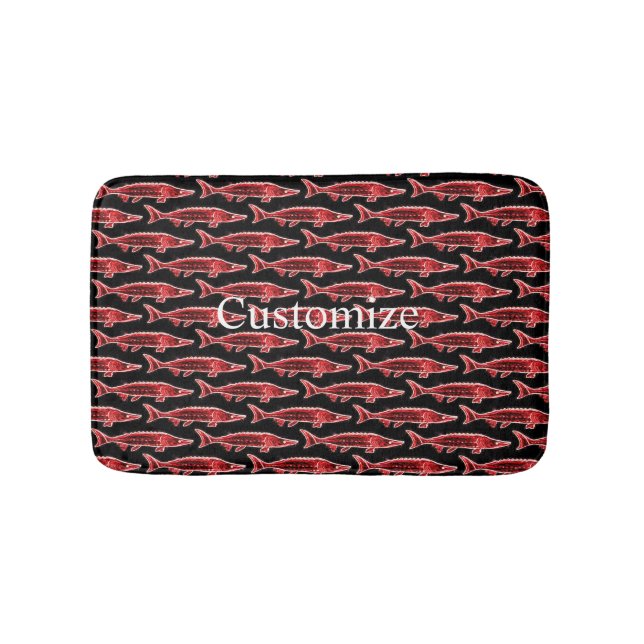 Alfombrilla De Baño natación de esturión rojo (Anverso)