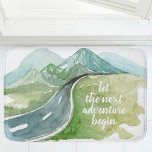 Alfombrilla De Baño Naturaleza acuarela Vamos a comenzar la próxima av<br><div class="desc">Naturaleza acuarela Vamos a comenzar la próxima aventura</div>