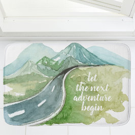 Alfombrilla De Baño Naturaleza acuarela Vamos a comenzar la próxima av