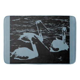 Alfombrilla De Baño "Naturaleza Aves Black Altered Photograph"