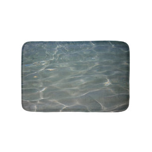 Alfombrilla De Baño Naturaleza azul del Resumen del Agua del Caribe