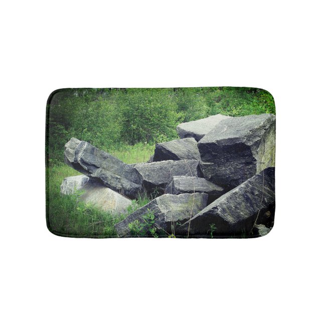 Alfombrilla De Baño Naturaleza de las rocas de granito grande (Anverso)