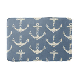 Alfombrilla De Baño Nautical Blue Anchor Bath Mat