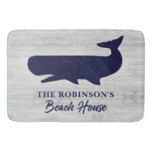 Nautical Naval Azul Familia Blanca Nombre Ballena 