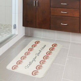 Alfombrilla De Baño Nautical Vintage Sea Shell Family Beach Bote