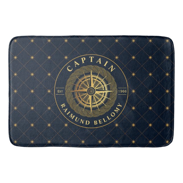 Alfombrilla De Baño Náutico de oro (Anverso)