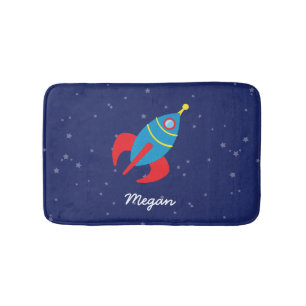 Alfombrilla De Baño Nave de Rocket en espacio