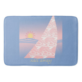 Alfombrilla De Baño Navegación rosa y azul