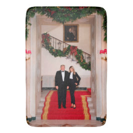 Alfombrilla De Baño Navidad acerca al presidente Donald Trump y a Mela