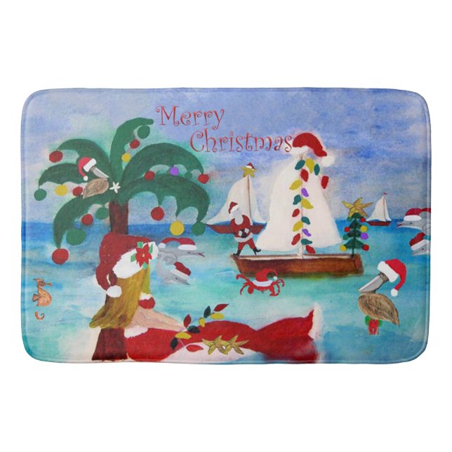 Alfombrilla De Baño Navidad costera  (Anverso)