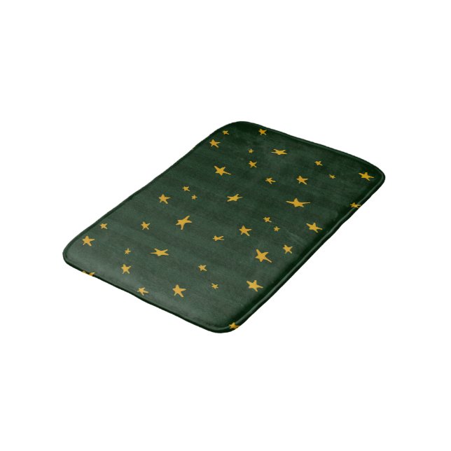 Alfombrilla De Baño Navidad Verde Amarillo Estrella Raya Navidad  (Angular)