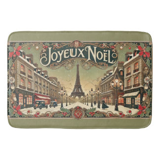 Alfombrilla De Baño Navidad Vintage en París