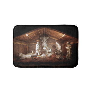 Alfombrilla De Baño Navidades Adoran Escena De Jesús Natividad Manger