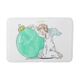 Alfombrilla De Baño Navidades Ángel nombre personalizado esteras de ba