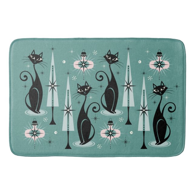 Alfombrilla De Baño Navidades Atómicos de Medid Century ©studioxtine (Anverso)