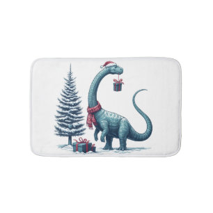 Alfombrilla De Baño Navidades Brontosaurus dinosaur
