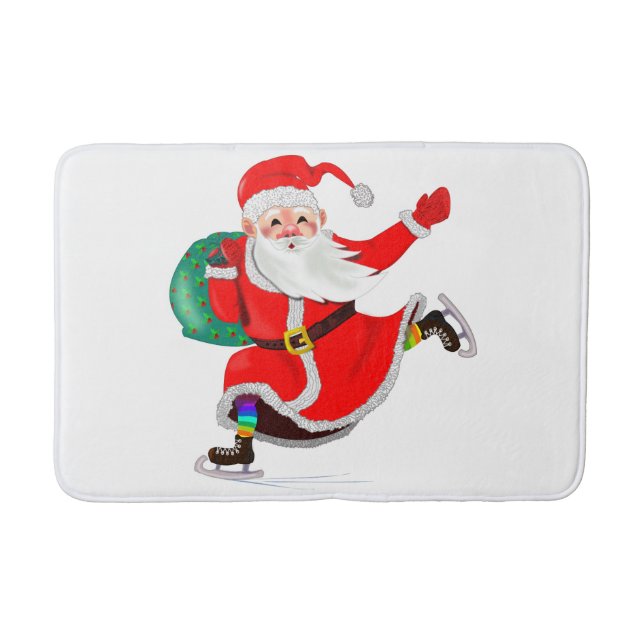 Alfombrilla De Baño Navidades Claus Gift Bath Mat - Personalizable (Anverso)