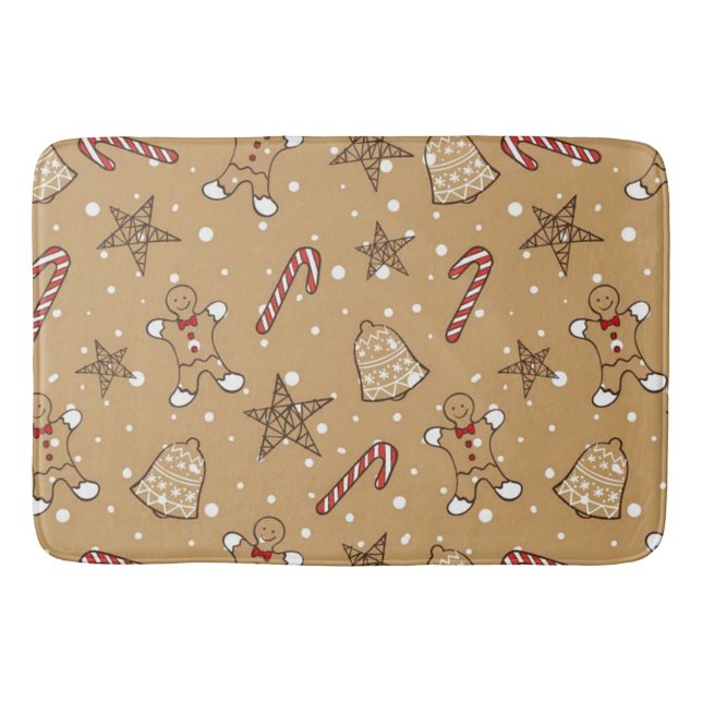 Alfombrilla De Baño Navidades Cookies Y Candy Canes (Anverso)