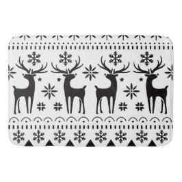 Alfombrilla De Baño Navidades de arte popular moderno reno