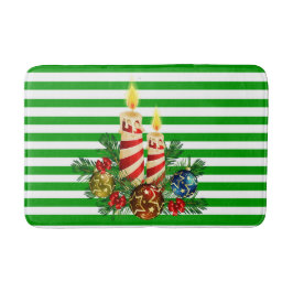 Alfombrilla De Baño Navidades de baño invitados Stripe