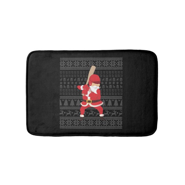 Alfombrilla De Baño Navidades de béisbol (Anverso)