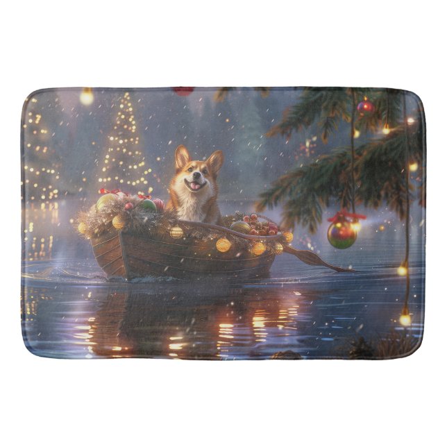 Alfombrilla De Baño Navidades de Corgi Voyage festivo (Anverso)