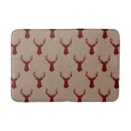 Alfombrilla De Baño Navidades de Deer Kraft Plaid