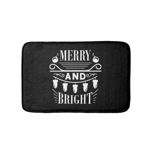 Alfombrilla De Baño Navidades De Festividades De Madera Y Bombilla Bri (Anverso)