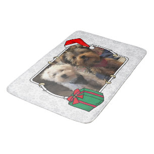 Alfombrilla De Baño Navidades de fotografía personalizado Santa Hat Ma