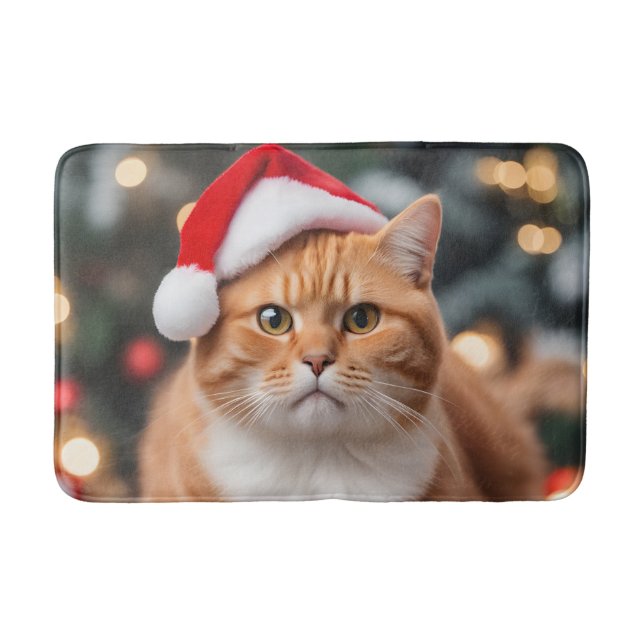 Alfombrilla De Baño Navidades de Ginger British Shorthair (Anverso)