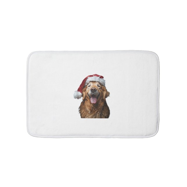 Alfombrilla De Baño Navidades de Golden Retriever (Anverso)