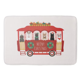 Alfombrilla De Baño Navidades de los gatos Trolly Meowy