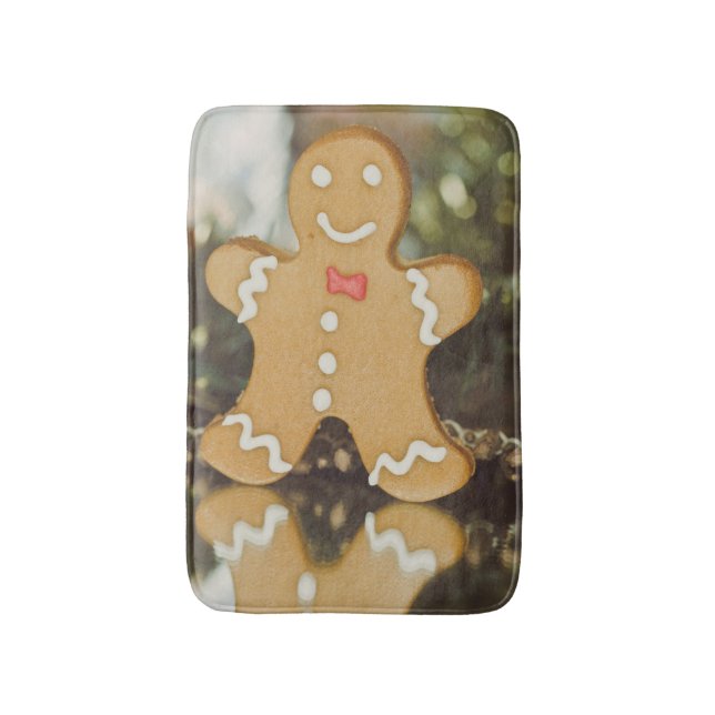 Alfombrilla De Baño Navidades de pan de jengibre (Frente vertical)