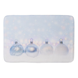 Alfombrilla De Baño Navidades de plata festividad golpean la nieve
