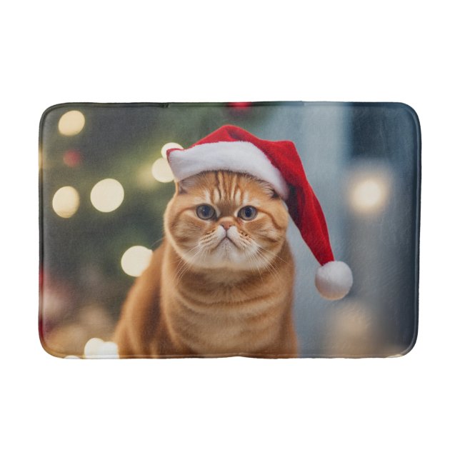 Alfombrilla De Baño Navidades de Shorthair exóticos (Anverso)